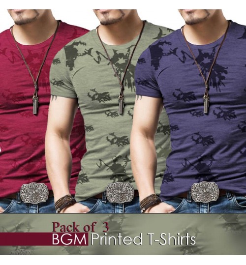 Pack of 3 BGM Printed T-Shirts